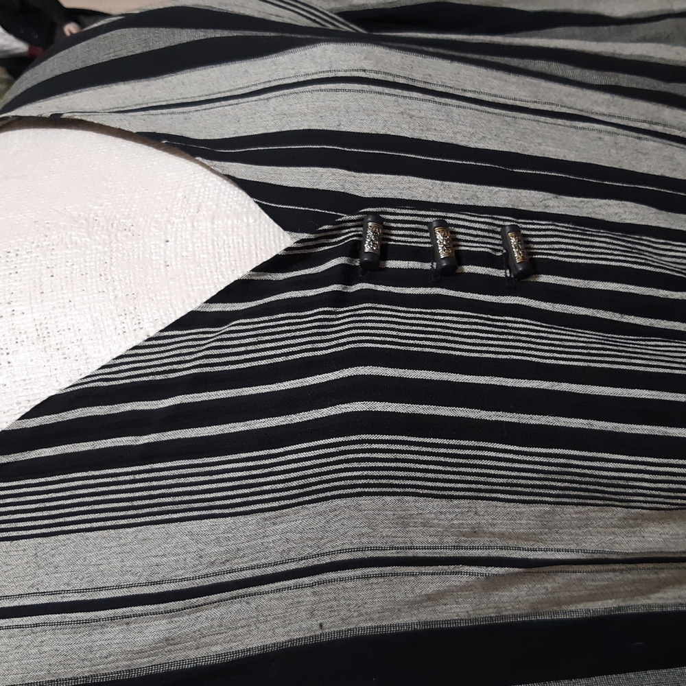 Womens shirt PLUS SZ Blouse Striped Casual Top MICHAEL BLAKE See Measurem
